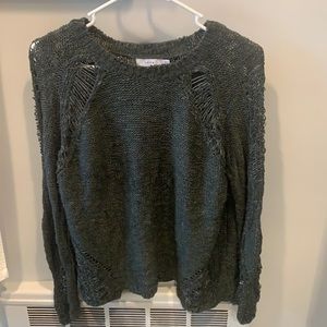 Lush grey ripped sweater
